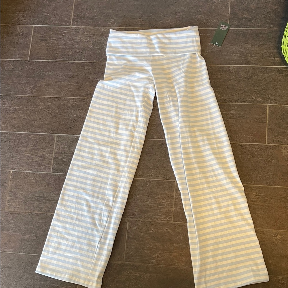 wild fable Light Blue & White Striped Flare Leggings
